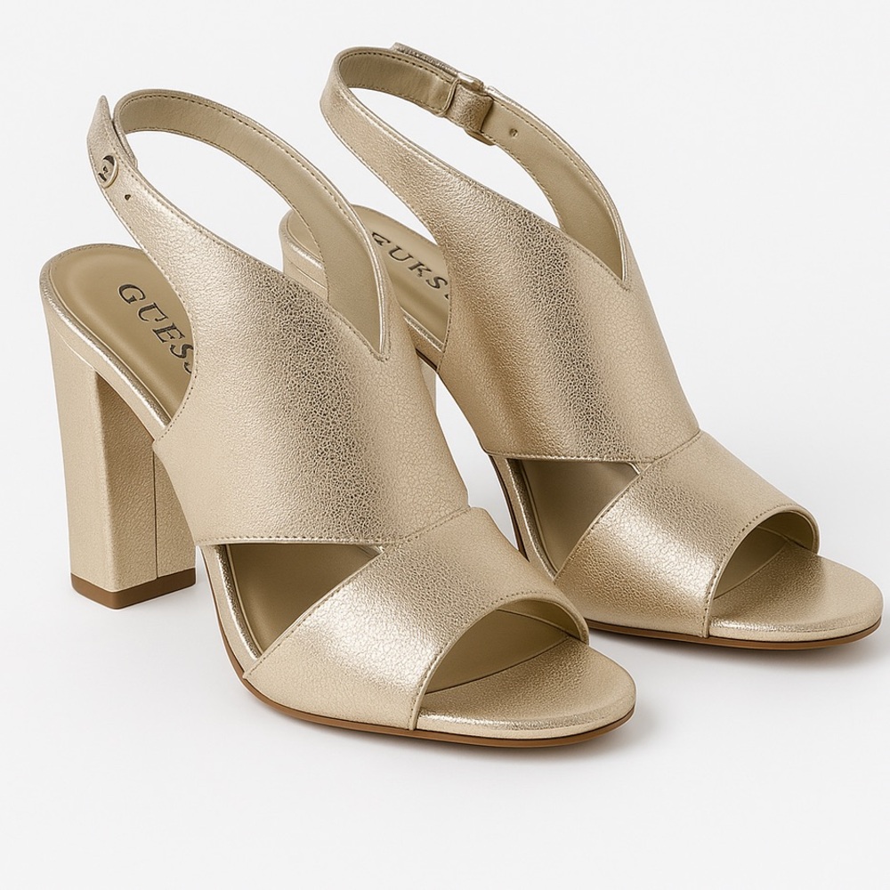 ✨GUESS Gold Slingback Heels